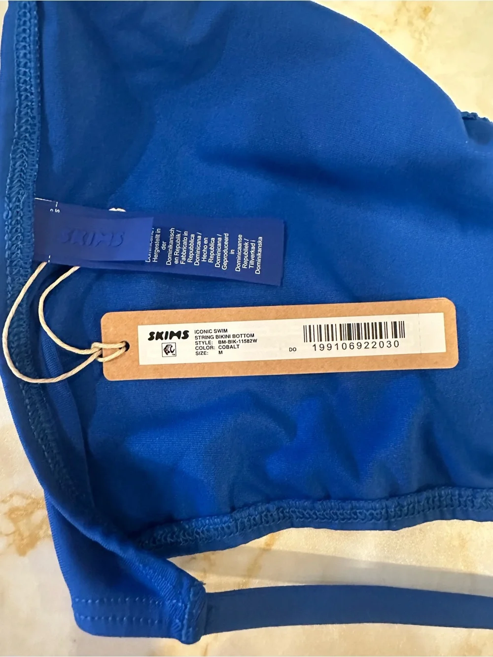SKIMS String Bikini Bottom cobalt